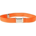thumbnail image 1 of Hold'em Elastic Belt for Toddler Unisex Kids with Silver Square Buckle - Orange, 1 of 6