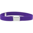 thumbnail image 1 of Hold'em Elastic Belt for Toddler Unisex Kids with Silver Square Buckle - Purple, 1 of 6