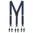 thumbnail image 1 of Hold'em Elastic "Double-Hold" Button Look with No Slip Pin Clip Closure Suspenders for Adult Men - Navy, 1 of 6