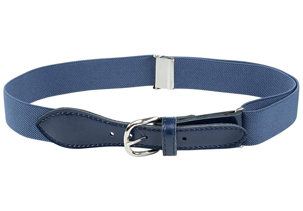 Hold'em Kids Elastic Adjustable Belt with Leather Closure for Male Toddler - Denim
