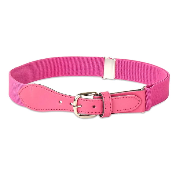 Hold'em Kids Elastic Adjustable Belt with Leather Closure for Male Toddler - Fuschia