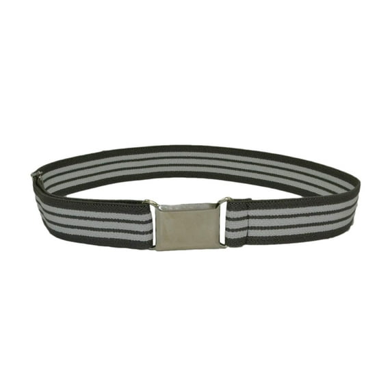 Hold'em Kids Toddler Elastic Adjustable Unisex Belts - Striped Grey and White
