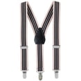 thumbnail image 1 of Hold'em Kids and Baby Elastic Adjustable Solid Color Suspenders - Beige/Black Striped (Size "26"), 1 of 6