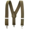 thumbnail image 1 of Hold’em Suspender for Kids Boy Polished Clip Genuine Leather Crosspatch - Olive, 1 of 7