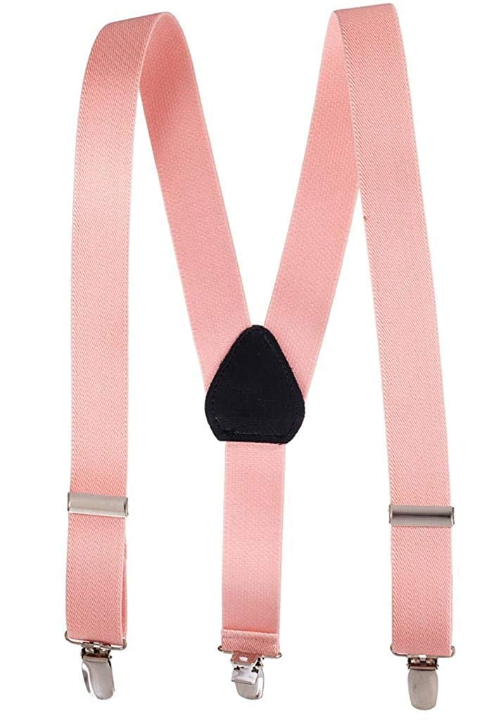 Hold’em Suspender for Kids Boy Polished Clip Genuine Leather Crosspatch - Peach
