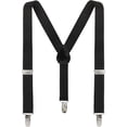 thumbnail image 1 of Hold’em Suspenders for Boys and Baby-Leather Metal Clip - Black (26"), 1 of 7