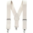 thumbnail image 1 of Hold’em Suspenders for Boys and Baby-Leather Metal Clip - Ivory (26"), 1 of 7