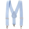 thumbnail image 1 of Hold’em Suspenders for Boys and Baby-Leather Metal Clip - Light Blue (22"), 1 of 7