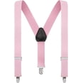 thumbnail image 1 of Hold’em Suspenders for Boys and Baby-Leather Metal Clip - Light Pink (22"), 1 of 7