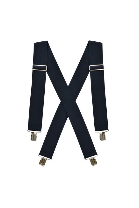 Hold’em Suspenders for Men Heavy Duty for Big and Tall Adult - Navy - 1X