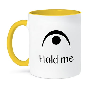 3dRose, Hold me, 11oz Two-Tone Yellow Mug