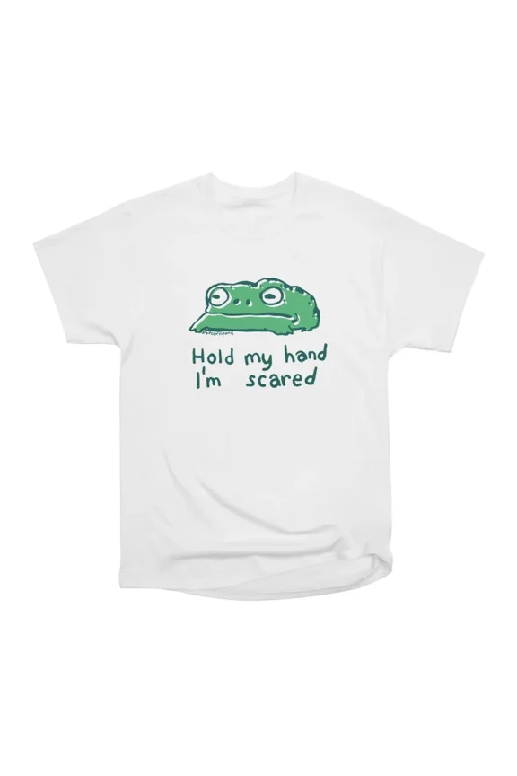 Hold my hand Im scared frog T-Shirt Tee Gift For Him Merch For Her Apparel For Friend