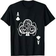 Holdem Texas Player Card Playing Cards Ace Clovers Casino T-Shirt