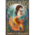 thumbnail image 1 of Holden Beach, North Carolina, Mermaid (24x36 Giclee Gallery Art Print, Vivid Textured Wall Decor), 1 of 3