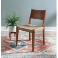 thumbnail image 1 of Holden Dining Chair, Set of 2, Brown with Handwoven Rope Seat, 1 of 11