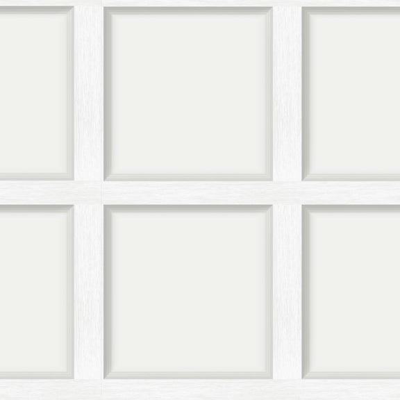 Holden Modern Faux Wood Panel Non-Pasted Wallpaper - 396 in x 20.8 in Dove White