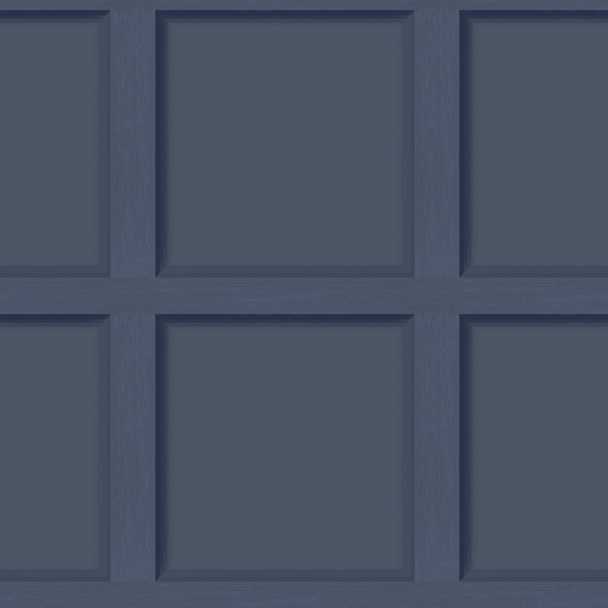 Holden Modern Faux Wood Panel Non-Pasted Wallpaper - 396 in x 20.8 in Navy Blue