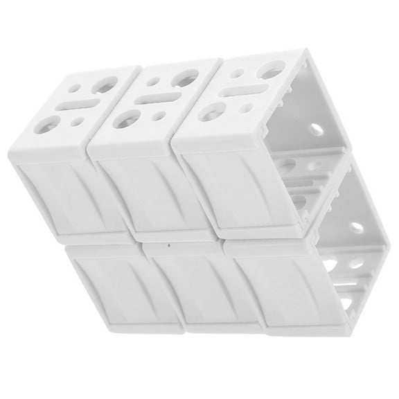 Holder Blinds Brackets 6 Pcs Window Rail Accessories Curtain Rod Shutters Headrail Mounting Fixing White