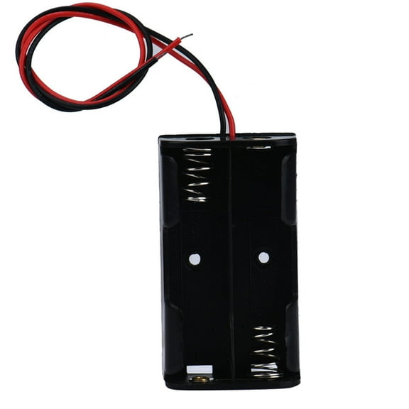 Holder For 2 x AA With Wire Battery Storage