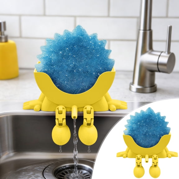 Holder For Sink, Cute Sponge Holder, Sink Holder, Smiling Hanging Drainage Sponge Rack for Kitchen