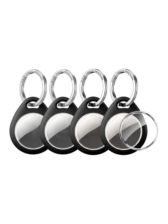 Holder Keychain 5 Pack, TPU Holders Compatible, Protective Key Holder for Keychain, Black