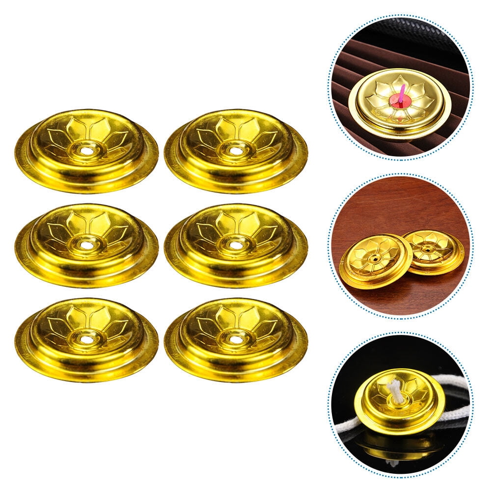 Holder Lamp Floating Wick Oil Candle Holders Wicks Lotus Lamps Ghee