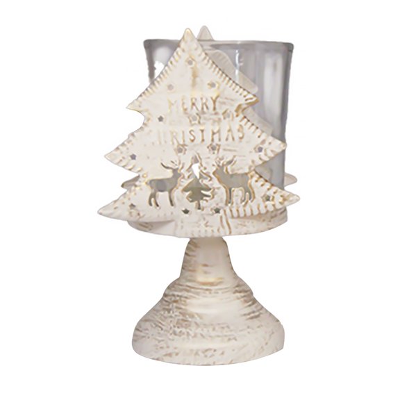 Holder Metal Candleholder Unique Pattern Candlestick Lovely Present for Christmas Holiday Decoration Rustproof