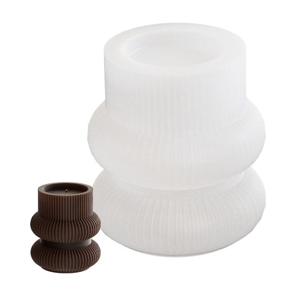 Holder Molds Molds Geometric Striped Shape Base Molds Silicone Crafting Moulds for Resin Crafting