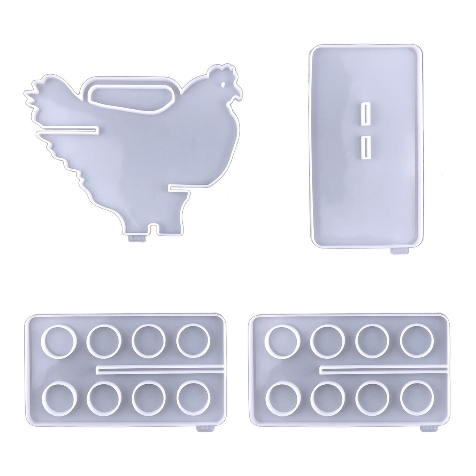 Holder Tray Silicone Resin Molds 8 Cups Storage Rack Molds for Resin Casting Display Crafts