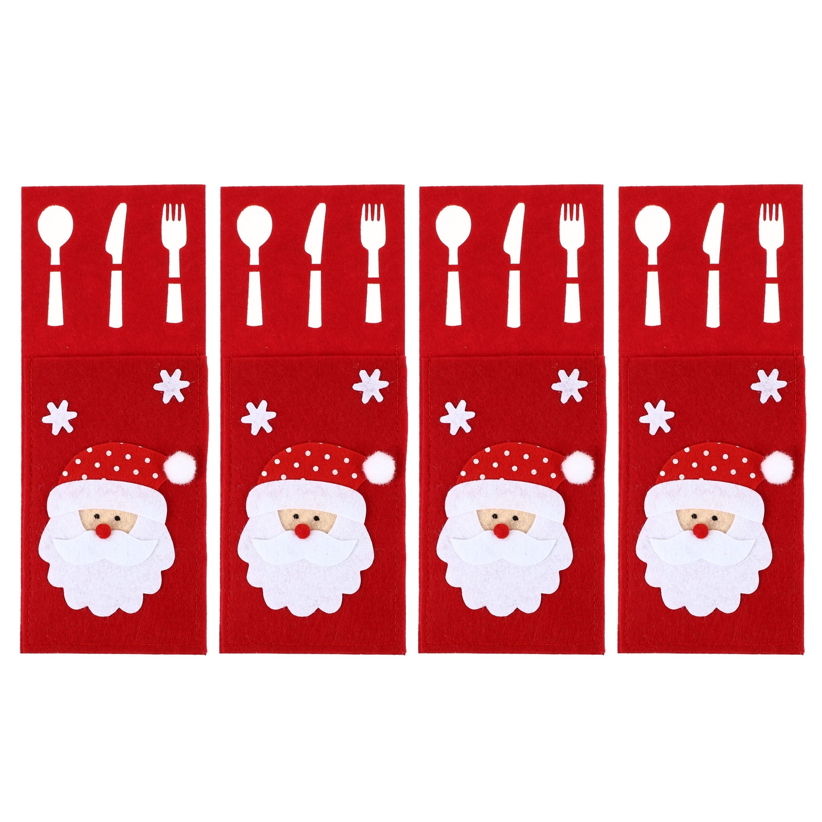 Holder Xmas Tableware Fork Silverware Utensil Christmas Holder Table Dinning Cutlery Wedding
