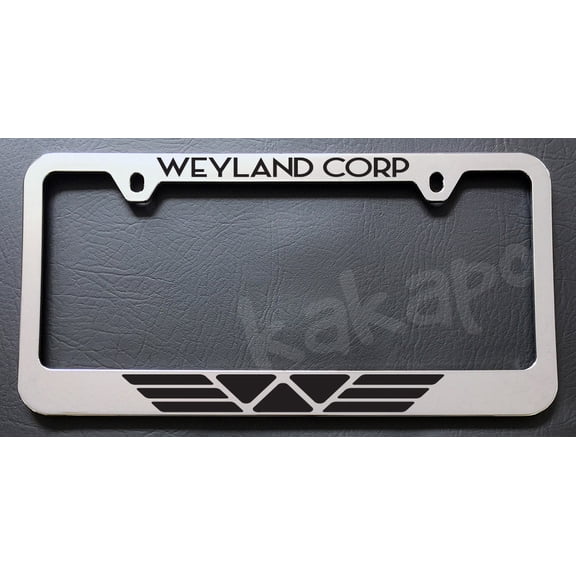 Holder for License Plate License Plate Holder for Weyland Corporation Alien Aliens Chrome License Plate Frame Holder for Car License Plate