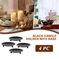 thumbnail image 1 of Holders Black Candle Base Candlestick Decoration Wrought 4Pc Candle Home Decor, 1 of 9