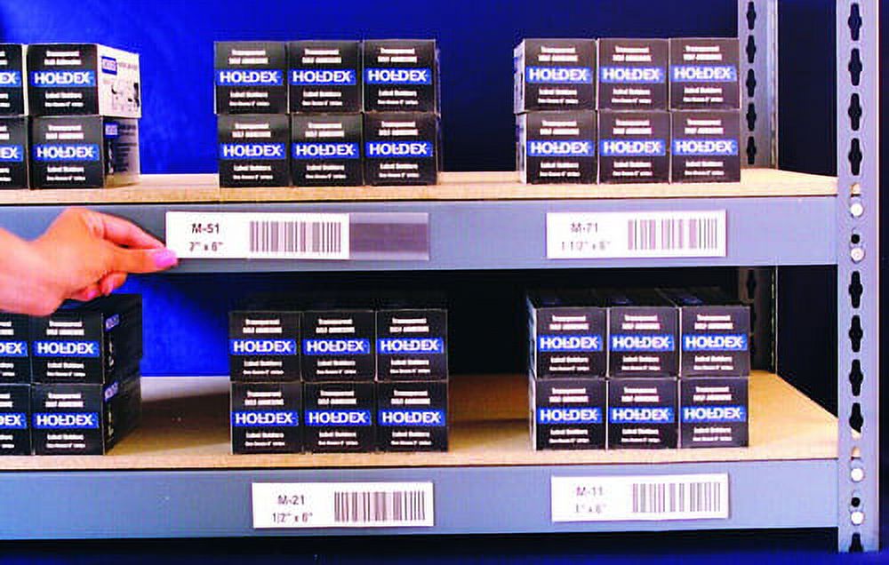 Holdex M51 Label Holders, 2"x6", Clear,