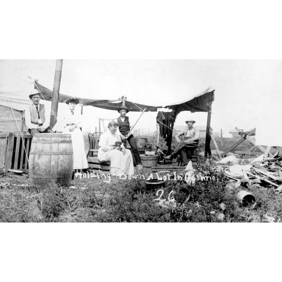 Holding Down A Town Lot In Guthrie History (36 x 24)