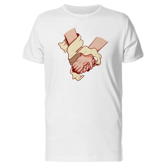 Holding Hands Cartoon T-Shirt Men -Image by Shutterstock, Male 4X-Large