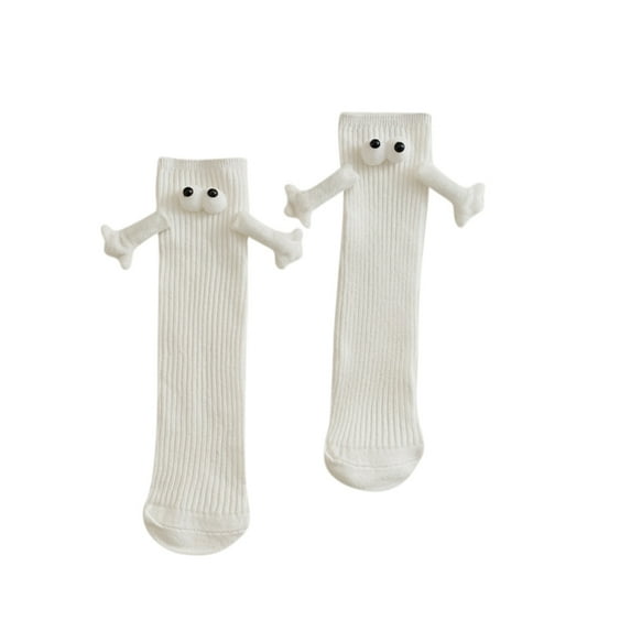 Holding Hands Cute Socks Magnetic Connection Doll Funny Christmas Birthday Gifts Unisex Funny Solid Color Socks for Gifts Halloween Christmas Socks