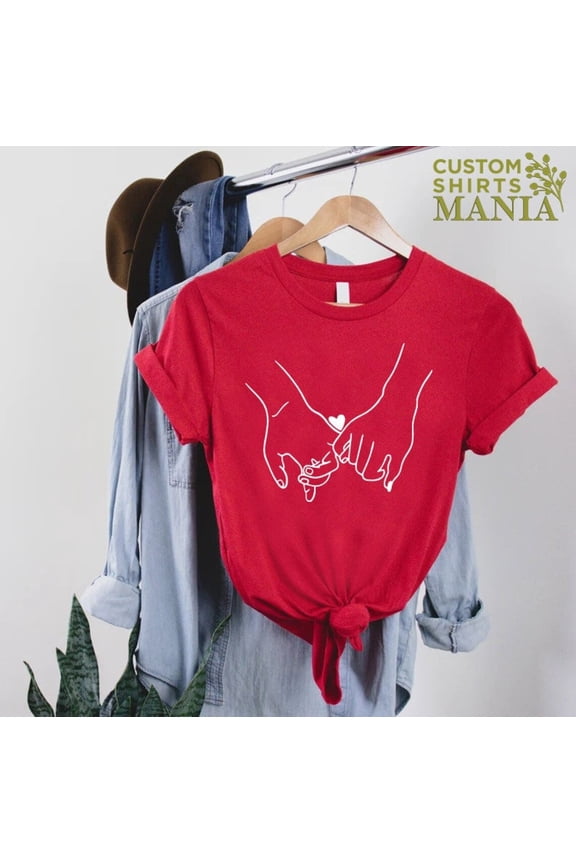 Holding Hands Shirt,Couples Shirt, Lovers Hand in Hand Shirt, Couples Shirt, Valentines Day Shirt, Valentine, Couple Matching Shirt Tshirt All Size S-5XL
