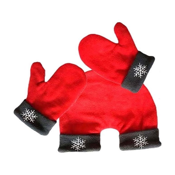 Holding Hands for Two Couple Winter Mittens Celebrate Friendship Lovers Hand in Hand Matching for Skiing Snowball Fight Warmth, One Size, Red
