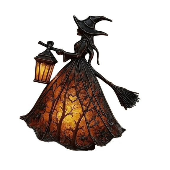 Holding Lantern Witch Decor Gothic Night Light Resin Material Entryway Party Bedroom Indoor Outdoor Setting