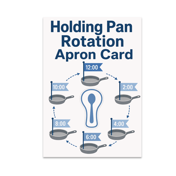 Holding Pan Rotation Cheat Sheet - Kitchen Enthusiast - 13x19 Poster Print