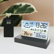 Holdpeak Home Weather Station with Sensor, Indoor and Outdoor Thermometer and Humidity, Weather Forecast and Dual Alarm Clock