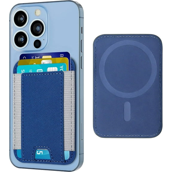 Miroddi Magsafe Phone Wallet, Strongest Magnetic Ultra-Thin Leather Card Holder Compatible for iPhone 16/15/14/13/12 Series, Fits 6 Cards