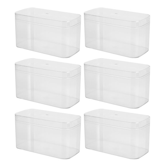 Holds Cookies & Cake, Set of 6 Transparent Odorless Plastic Candy Box for Wedding Treats