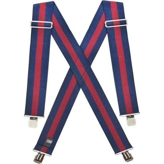 Holdu2019Em X-Back Menu2019s Suspenders, Adjustable and Stretchable Suspenders for Men, Durable Straight Clip-On Suspenders