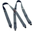 thumbnail image 1 of Holdup Brand Charcoal Grey X-back Classic Series Suspenders With Black Gripper Clasps, 1 of 4