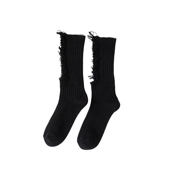 Hole Beggar Socks for Women Beggar Shabby Ripped Hole Socks Ribbed Knit Fluorescent Socks Fashion Skateboard Tube Hosiery Broken Spring Summer Thin Pile Socks Casual Tube Socks 2026 Sales Under $1
