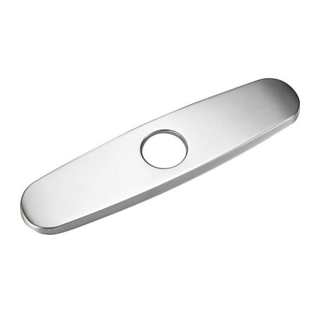 Hole Cover Deck Plate Escutcheon for Bathroom or Kitchen Sink Faucet Single Hole Mixer Tap 10 Inch Stainless Steel Brushed Nickel