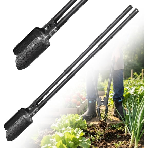 Hole Digger, Fence  Puller Shovels for Digging Hole Digger for ,57 Inch Grey Heavy Duty Metal Digging Tools for Transplant Camping Gardening