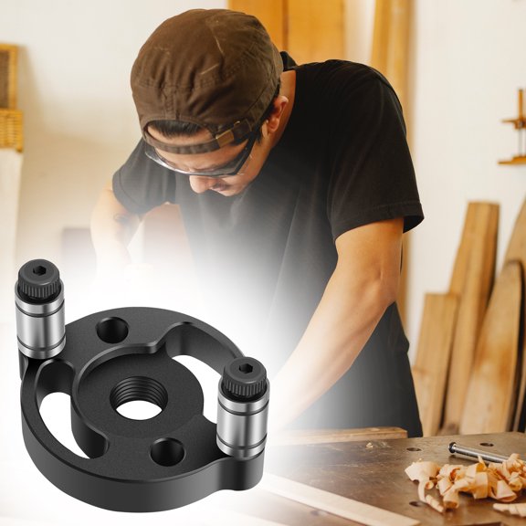 Hole Drill Positioner Locator Adjustable Self Centering Drill Bit Set Solid Self Centering Doweling Jig Anti Slip Round Jig Punch Locator for Woodworking