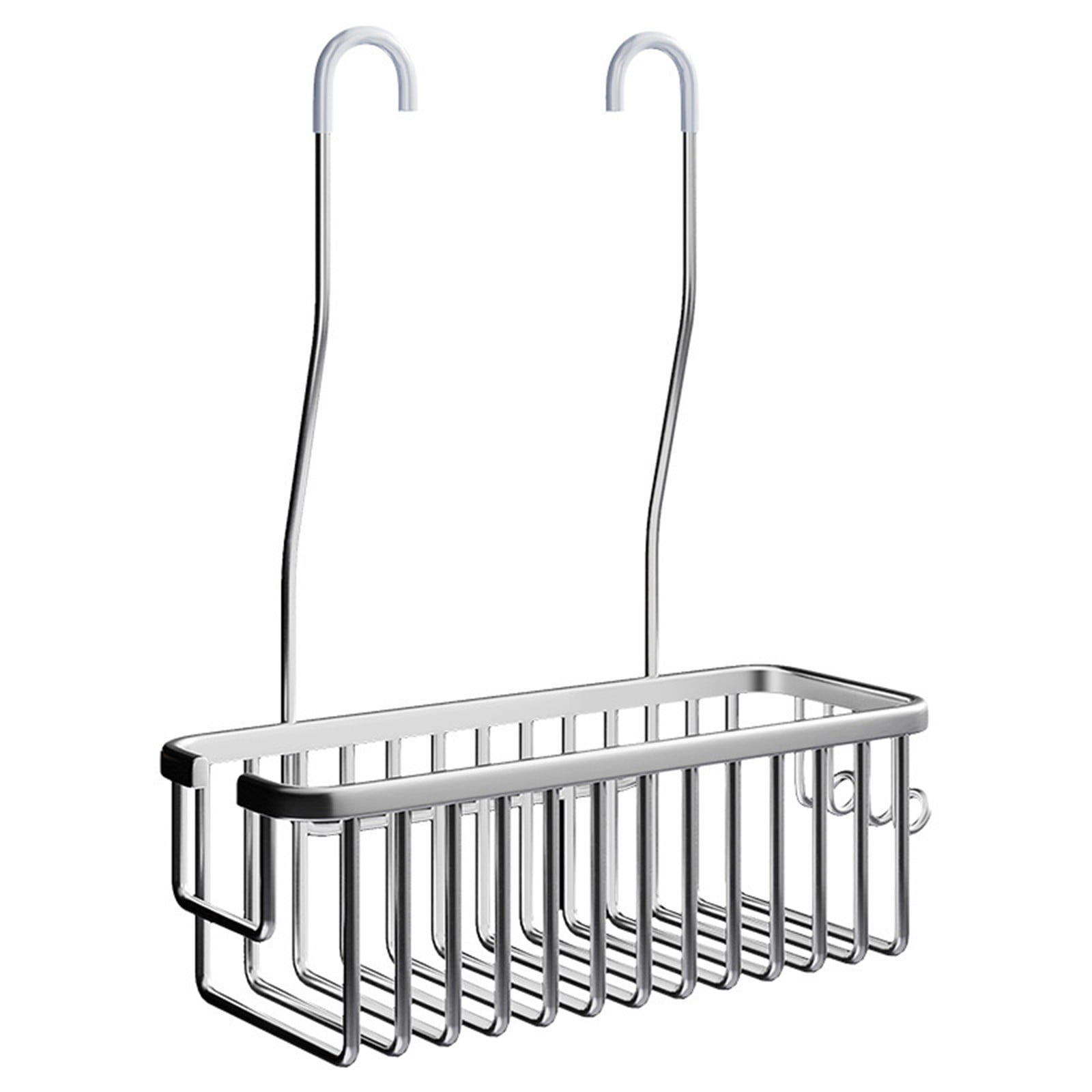 Holefree shower rack aluminum wallmounted rod mesh basket hanging